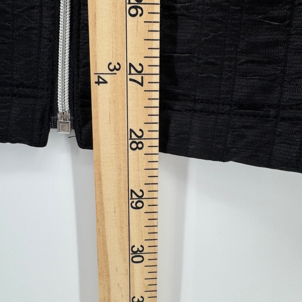 Weekends by Chico's Full Zip Jacket Womens 2 Large Black Textured‎ Stretch - Picture 8 of 12